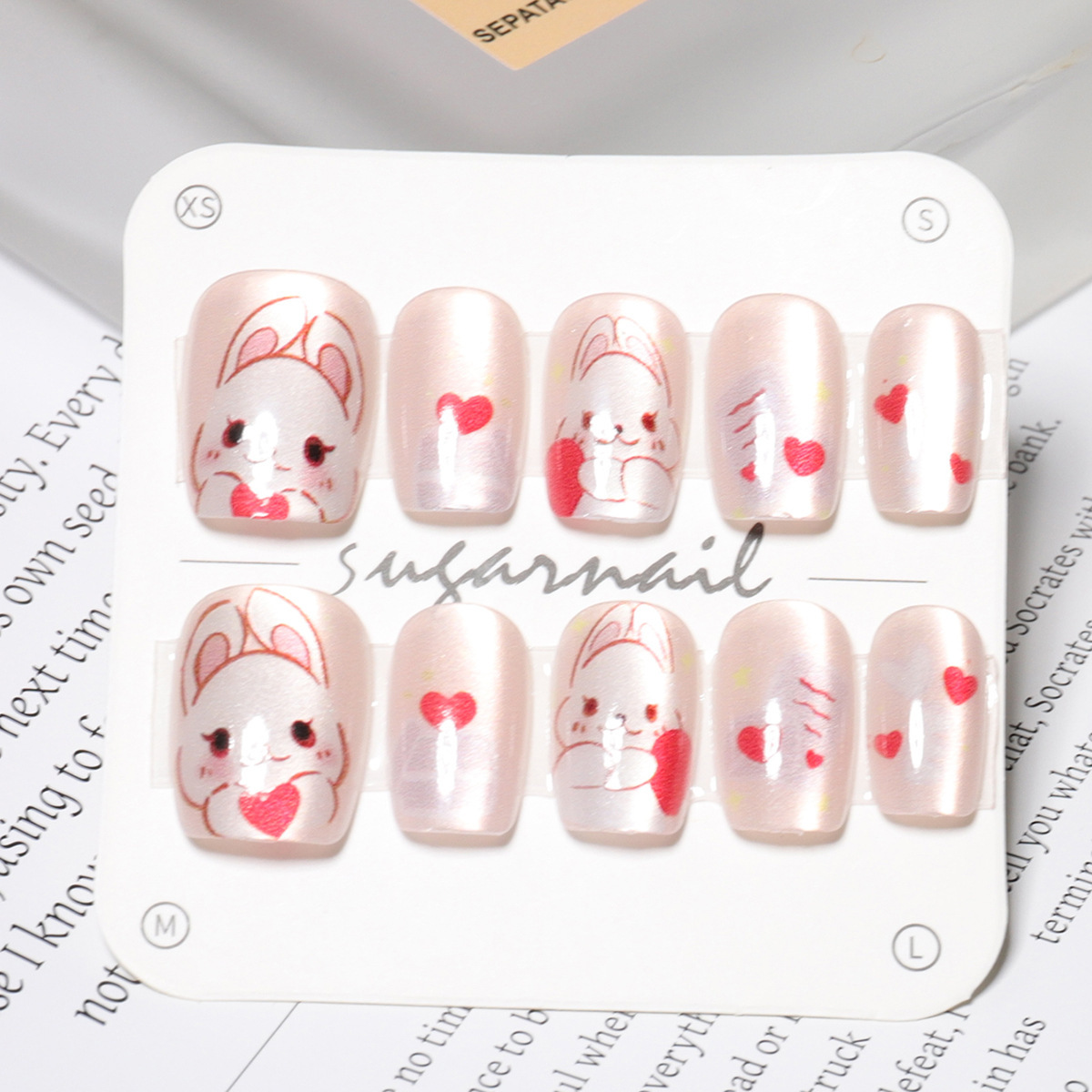 Manicure nuevo cristal ojo de gato usar uñas de alta calidad manuales manicure piezas de 10 piezas empaquetadas decodificación usar uñas al por mayor