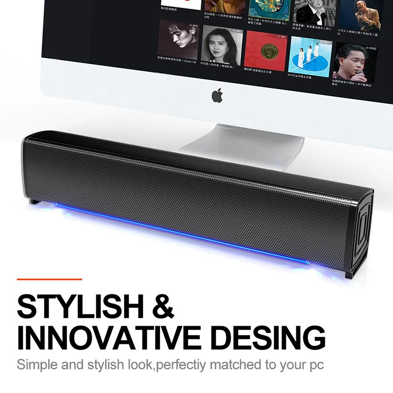 Thunder Wolf S6 long desktop computers audioper, desktop notebook USB cable light audio low -sound gun cross -border