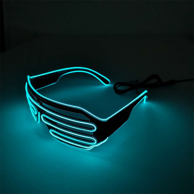 Gafas luminosas EL explosivas, accesorios de baile fluorescentes, artefactos de fiesta, persianas, gafas luminosas, suministros fluorescentes para fiestas de baile