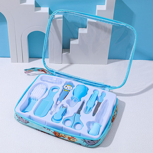 10-piece baby nail care set, ear spoon nail clip set, infant nail file comb brush care