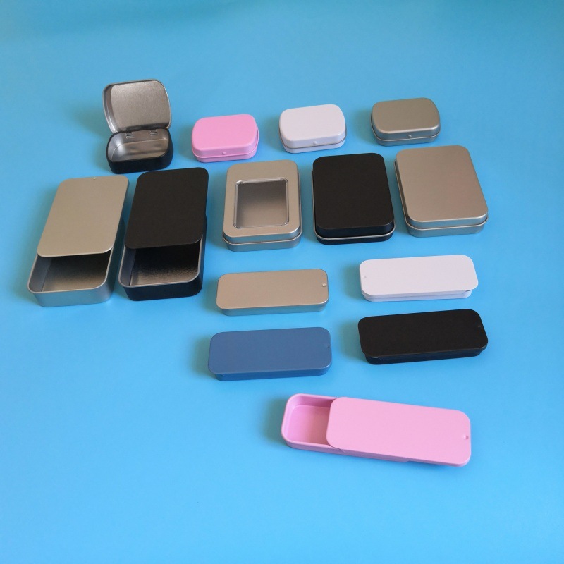 迷你翻盖糖果小铁盒 耳钉开窗铁盒 穿戴甲收纳铁盒 锡盒 小鐡盒