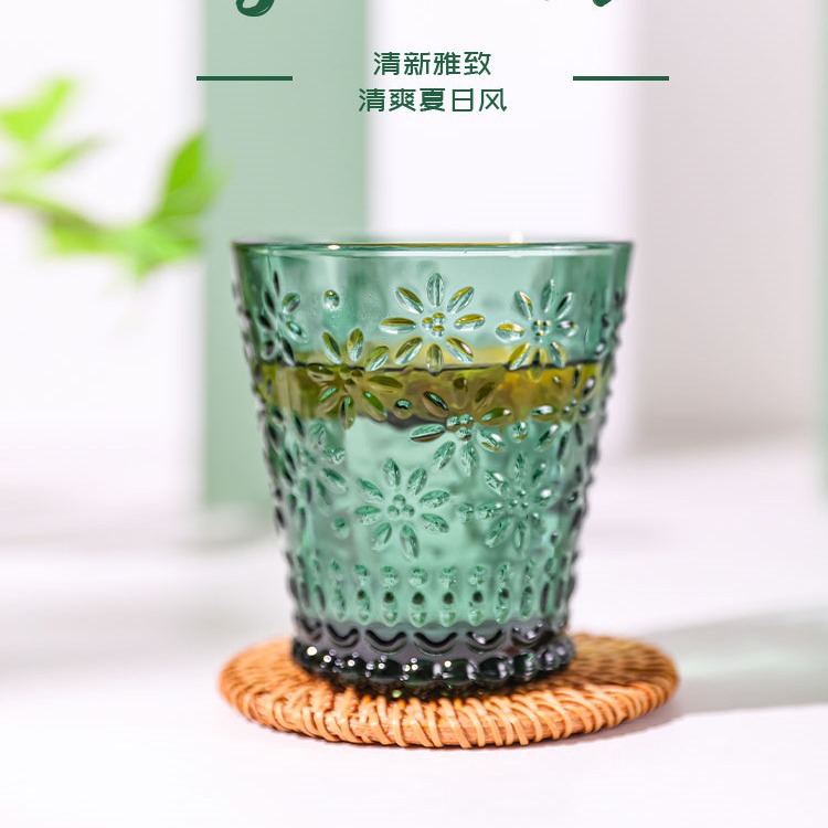 乐维斯小雏菊杯 早餐咖啡牛奶茶杯小礼品赠送批发玻璃杯