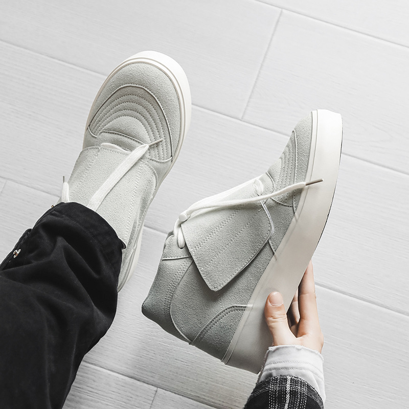 2023 New Streetwear Niche Hip-Hop Design Men's Shoes National Trend High-Top Sporty Casual Skate Shoes One-Time Shipping X156