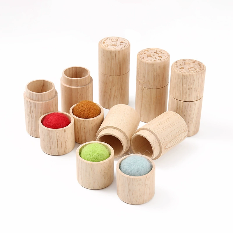 Деревянный цилиндрический красочный держатель иглы с крышкой, портативный держатель иглы для хранения игл для ручного шитья, коробка для бытовых швейных игл