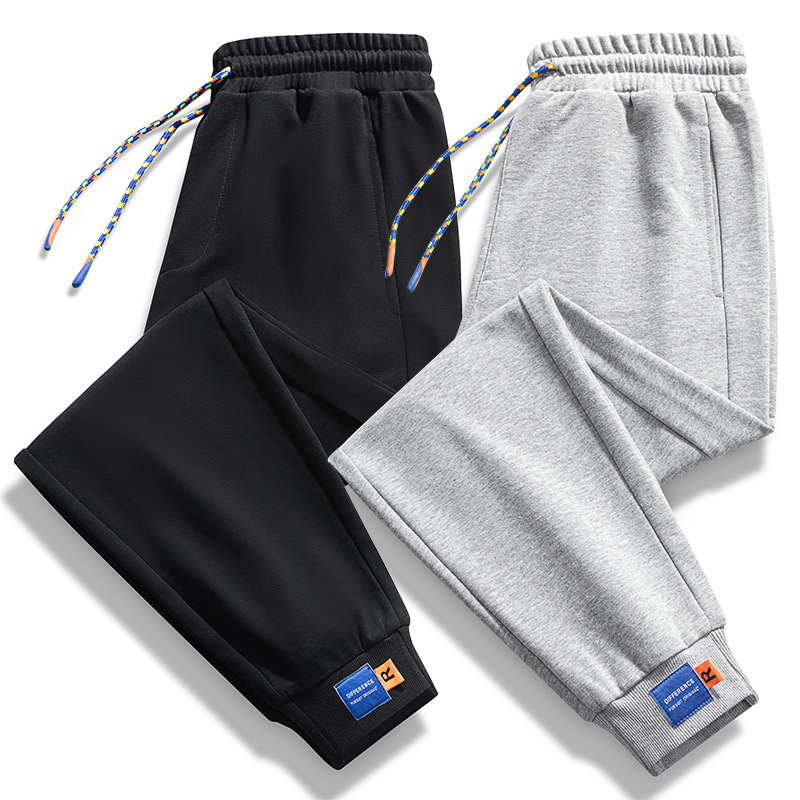 Youth Student Sports Pants Men and Women Spring and Autumn Loose Cropped Pants Casual Long Pants High Street Trendy Pure Cotton