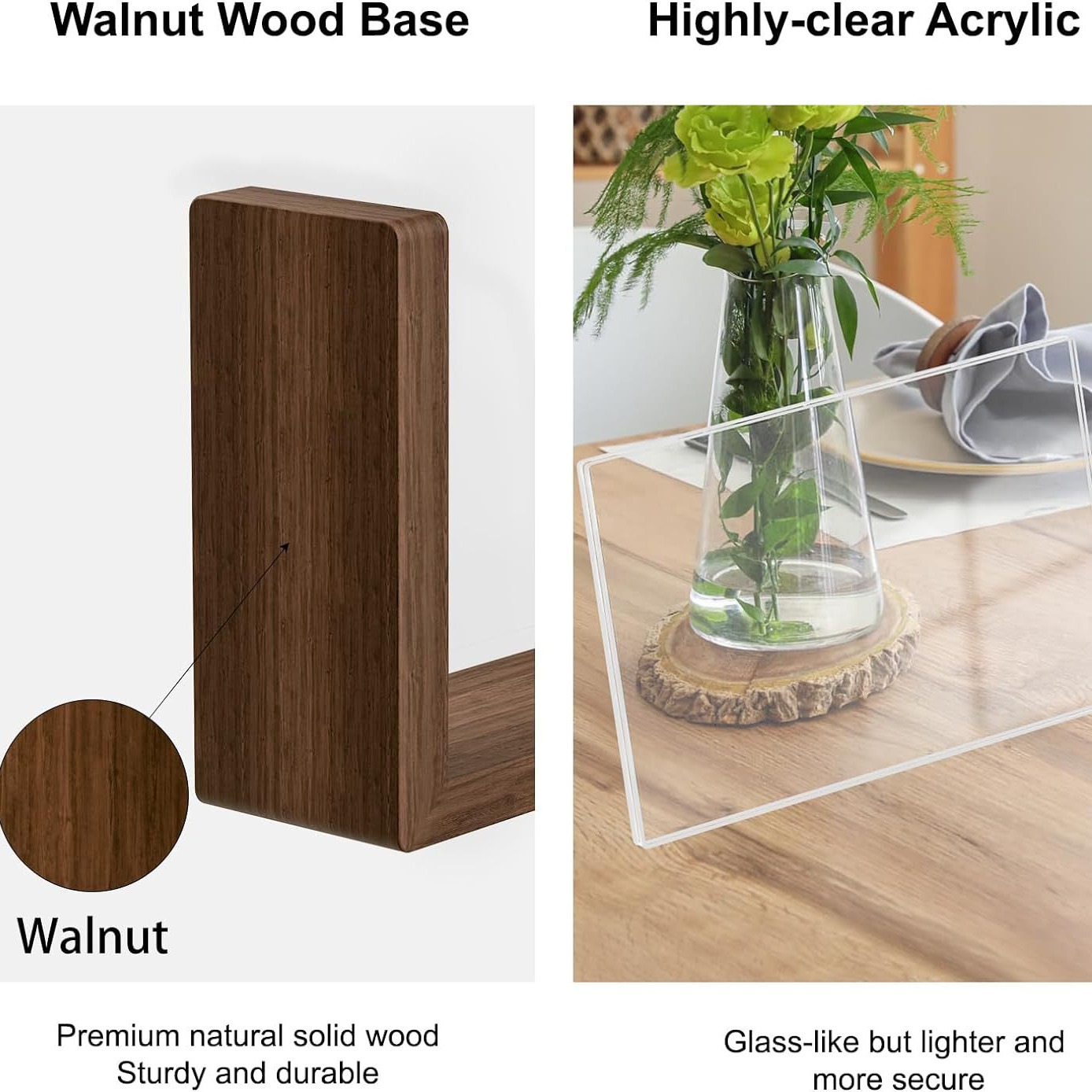 Marco de fotos de doble cara giratorio de madera marco de fotos giratorio marco de madera maciza Marco de álbum de fotos de dormitorio sala de estar decoración de escritorio de doble cara