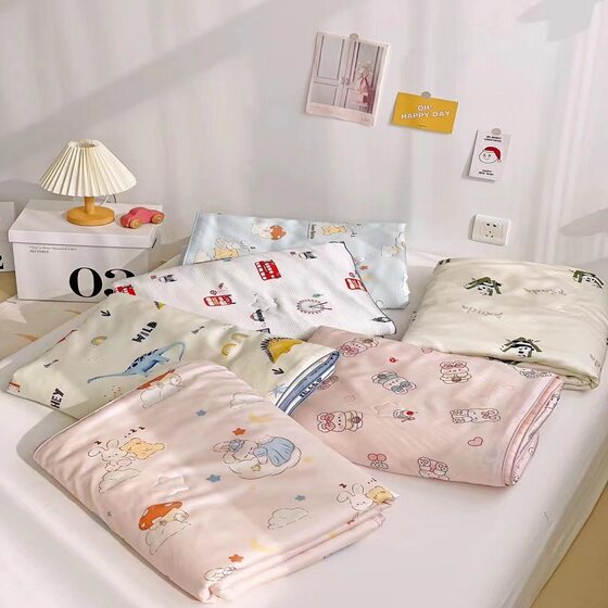 Class A children's cartoon lyocell tencel soybean fiber cool summer quilt kindergarten nap cover quilt machine washable quilt +