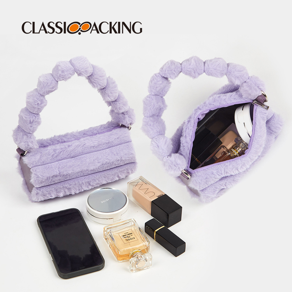 Color del caramelo del otoño y el invierno de La felpa del bolso de moda todo fósforo nicho diseño cilindro bolsa ins estilo Chanel bolso de las mujeres