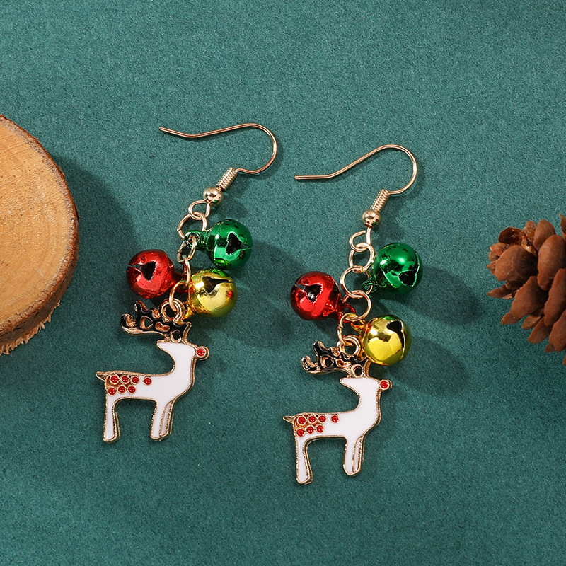 14g Weight Alloy Ear Needle Material Drop Earrings Classification 1 Pair Quantity Holiday, Festival Occasion Alloy Material Christmas Festival Christmas Tree, Santa Claus, Bell Pattern Women's Gender Cute Style 1 Pair Christmas Cute Christmas Tree Santa Claus Bell Alloy Drop Earrings 10