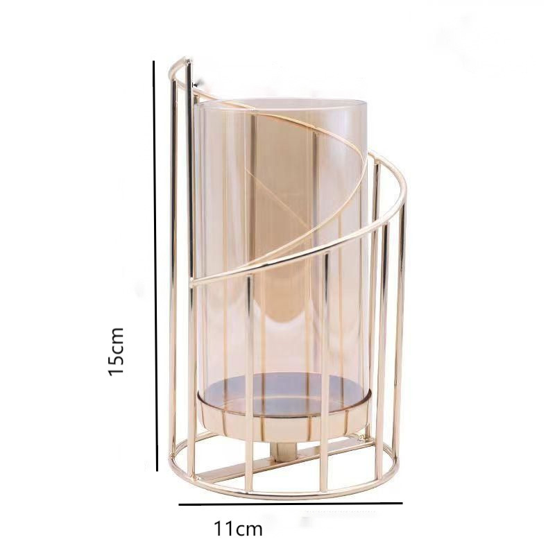 Velas al por mayor de fábrica, utensilios, decoración artesanal de metal rosa, decoración de celebridades de Internet, sala de estar, dormitorio, decoración de cabecera