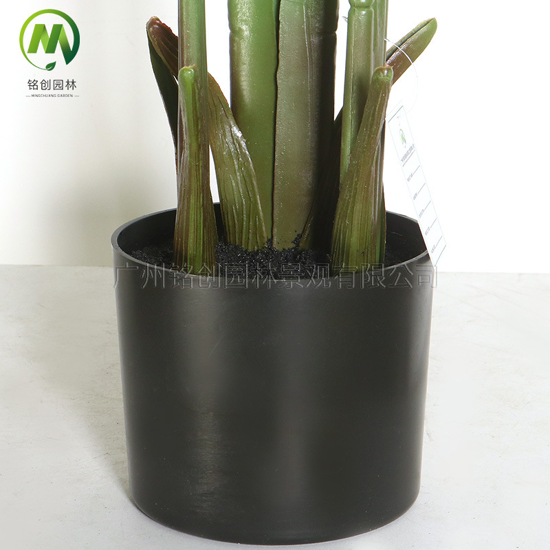 Simulación transfronteriza de hojas grandes, plantas verdes, plantas en macetas, bonsái de plátano para viajeros, sala de estar de alta gama, gran simulación, bonsái de pájaro del paraíso