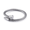 Steel wire, bracelet, metal accessory stainless steel, new collection, European style, simple and elegant design