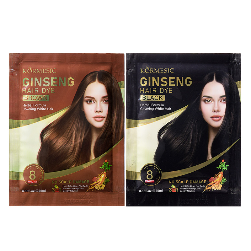Transfronterizo KORMESIC colorante de cabello negro colorante de cabello suave fresco fábrica de comercio exterior al por mayor Inglés completo