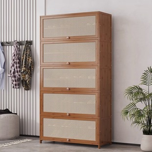 Household Door Dormitory Vertical Floor Shoe Rack Modern Simple Cabinet Storage Dustproof Simple Shoe Cabinet Integrated Cabinet