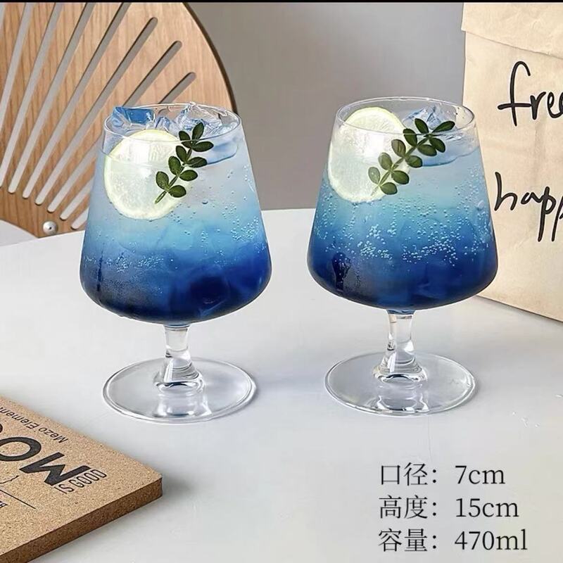 ins风矮脚玻璃杯鸡尾酒杯饮品杯苏打气泡水杯饮料调酒杯子高级感|undefined