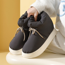 高帮棉拖鞋女冬季室内家居家用外穿厚底毛绒保暖防水棉鞋男冬批发