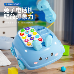 子供のおもちゃのウサギの電話車のシミュレーションの携帯電話の赤ちゃんの益智は早く赤ちゃんの音楽のストーリを教えます。