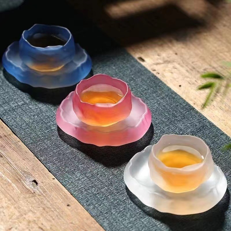 日式新款主人杯創意功夫茶杯禪意杯品茗杯手工玻璃雪釋杯上神杯