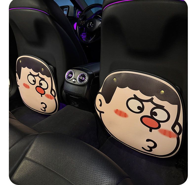 Car Anti-Kick Mat for Rear Seats, Interior Decoration, Seat Back Anti-Wear, Cute and Durable Mat, Car Accessory, Protective Shield