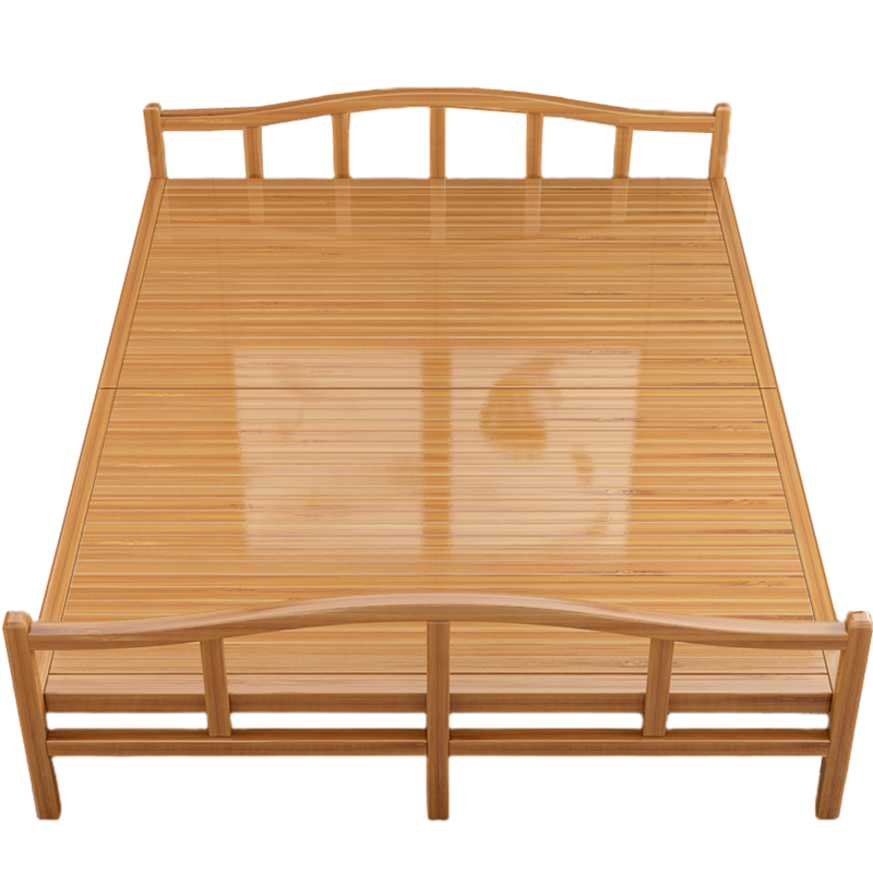 Bamboo Bed Rental Room Single Double Simple Household Adult Lunch Break Nap Cool Bed Bamboo Foldableing Bed Hard Board Wooden Bed
