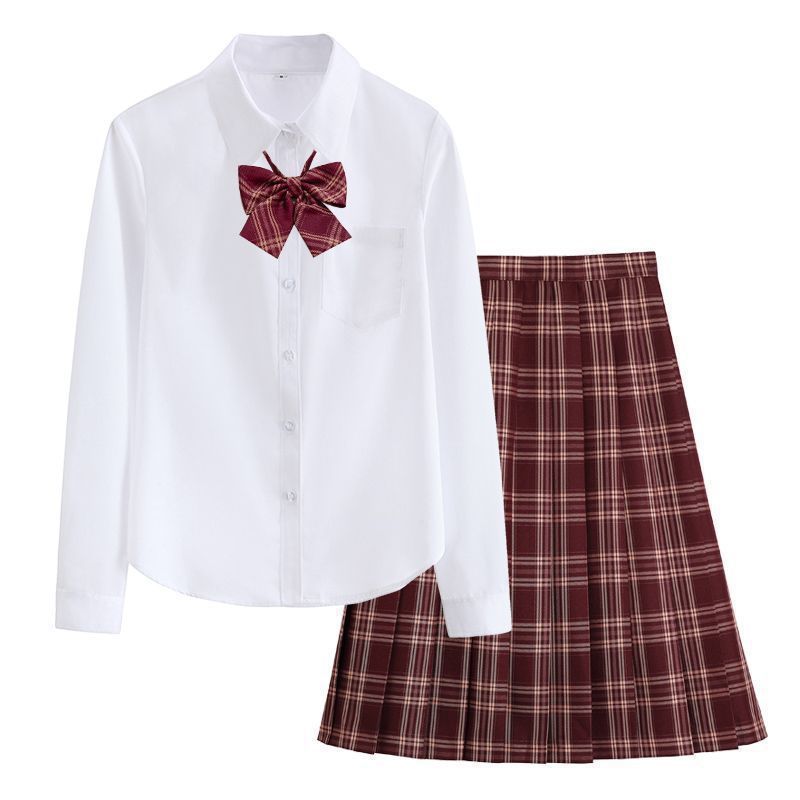 jk制服红色毛衣班服学院风初中高中学生毕业运动会合唱团演出服装|undefined