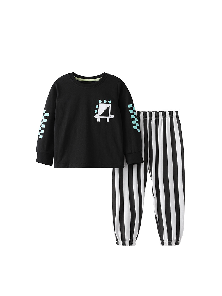 Malwee transfronterizo juego de niños otoño y invierno nuevo estilo europeo y americano ropa de moda para niños de cuello redondo ropa de niños de manga larga