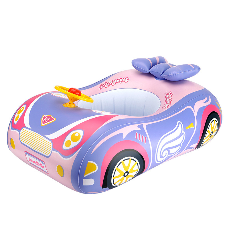 Flotador inflable Swimbobo para niños, con diseño de asiento de coche, para nadar al aire libre, flotador con asiento para bebés.