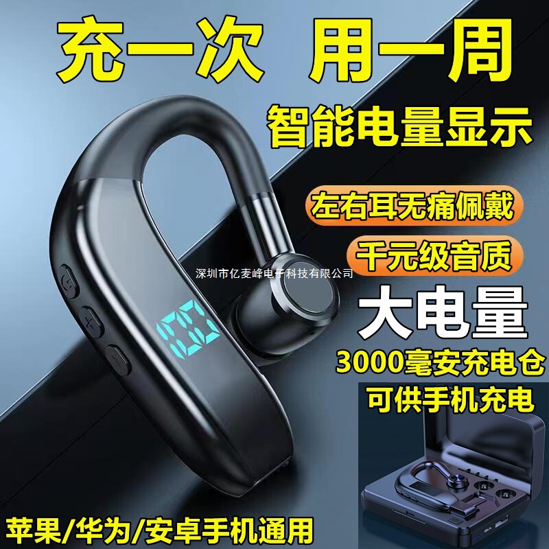 Name Caller Wireless Bluetooth Headset 2025 New Model Long Standby Life Ear-Mounted Sports Driving