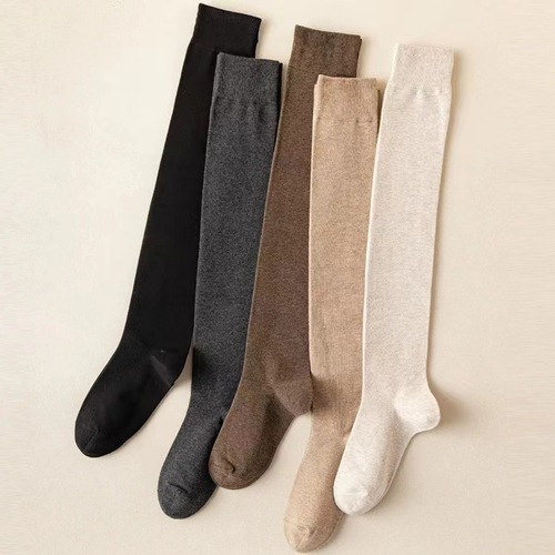 Spring and summer thin pressure slimming leg over-the-knee socks for women JK long socks for women's calf cotton socks tall long legs slimming socks