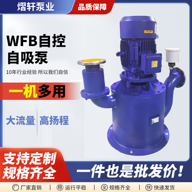 WFB自控自吸泵无密封自控自吸不锈钢清水泵立式自吸泵废水提升泵