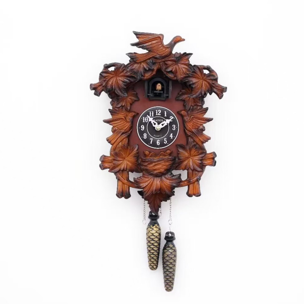 Reloj de pared retro de estilo europeo, reloj de tela, hora de la hora, sala de estar importada, decoración de alta calidad, hora de la hora, reloj doméstico