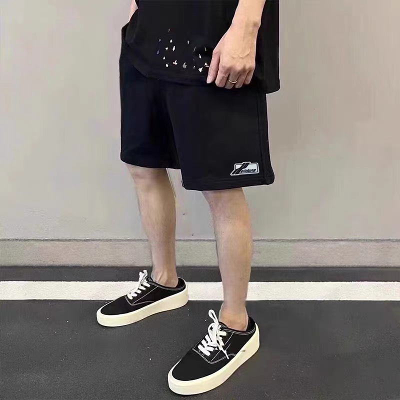 WE11夏季硅胶抽绳高街潮牌美式宽松WELLMIKI短裤重男