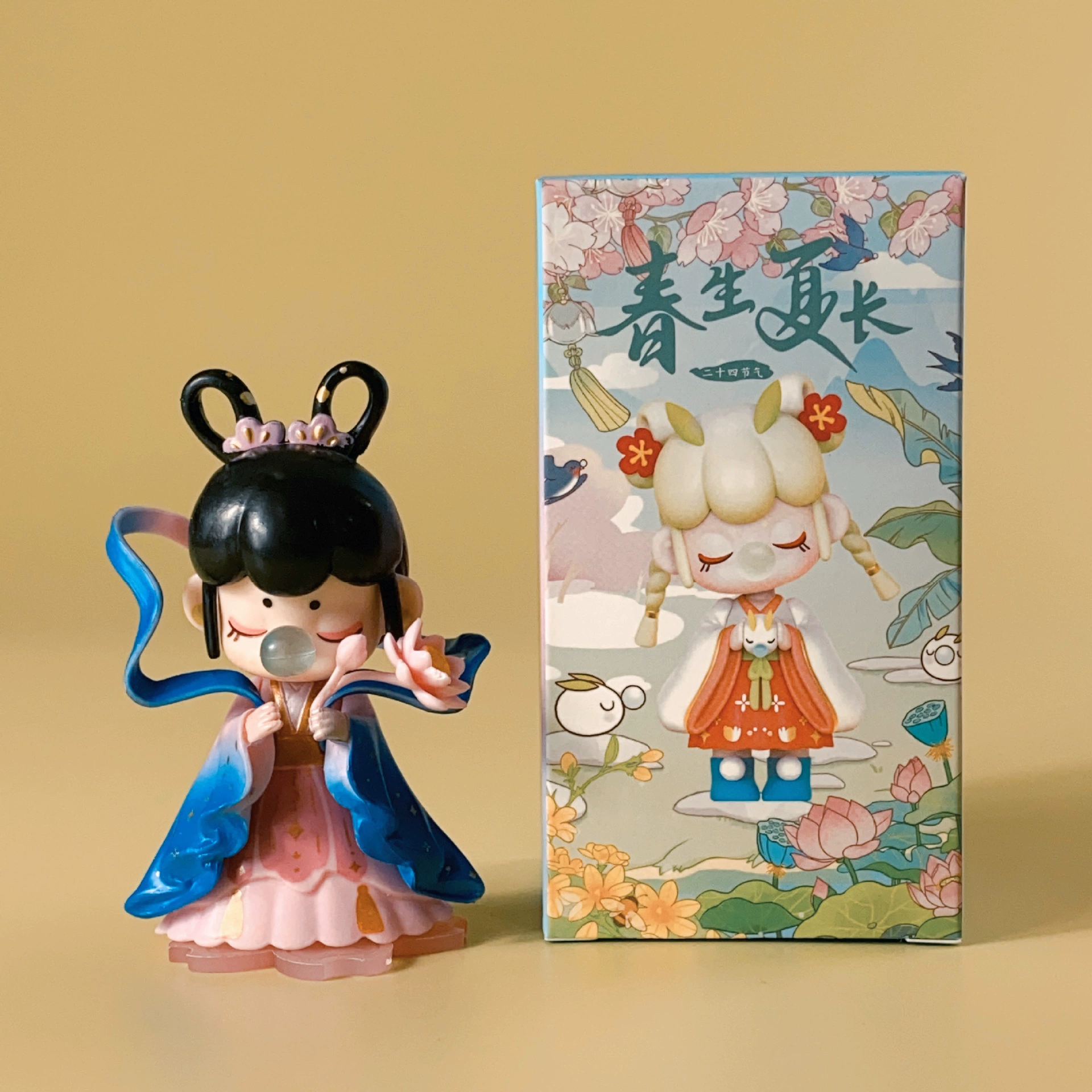 If the Blind Box серии dream afternoon tea Chunsheng Xia Changlinsen Blow bubble girl hand-made ornaments