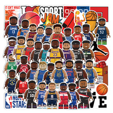 50张NBA炫酷篮球球星涂鸦贴纸水杯旅行箱手机壳平板头盔防水贴纸
