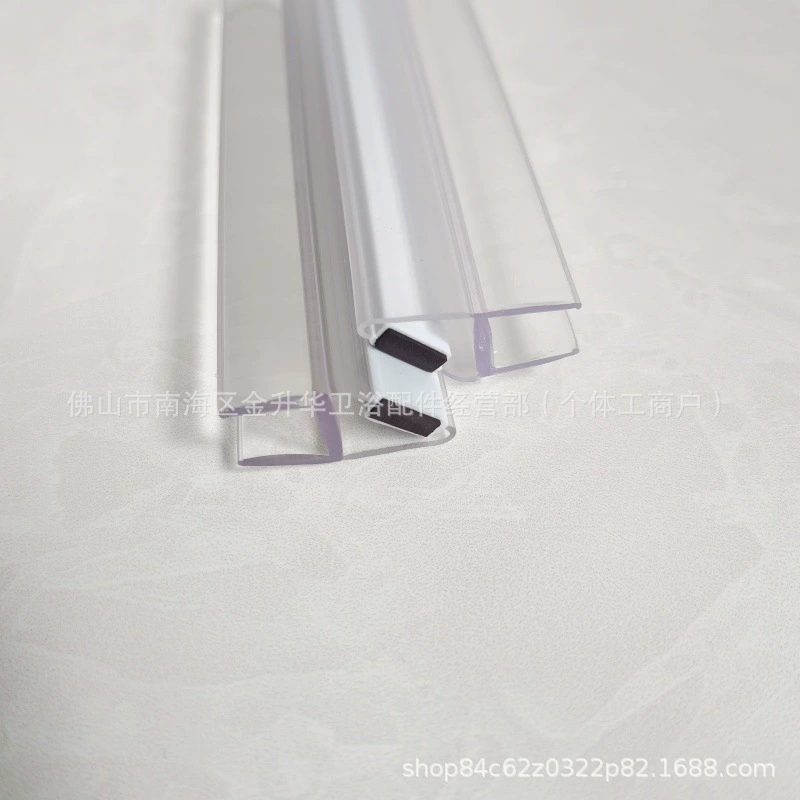 Производитель Jinshenghua оптом продает магнитную прозрачную полосу для стеклянных дверей ванной комнаты, магнитную уплотнительную полосу для дверей ванной на 180 градусов.