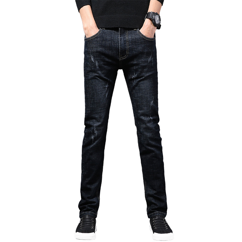 Jeans para hombres primavera y otoño nuevos pantalones casuales rectos para hombres de alta gama pantalones vaqueros para hombres Pantalones rectos de moda Nacional para hombres