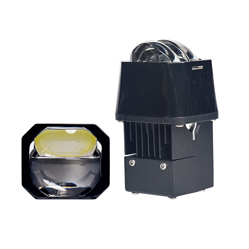 Coche transfronterizo de 1,5 pulgadas LED de tres luces de matriz de doble luz Módulo de modificación de faros de lente lejos y cerca de foco súper brillante integrado