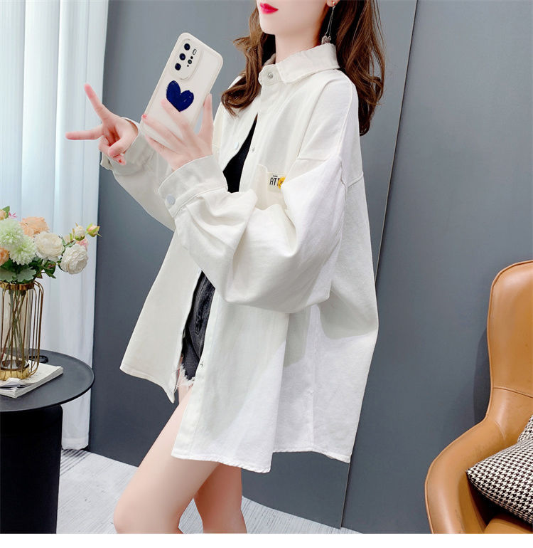 2023新款衬衫女长袖春秋季宽松甜美学院风显瘦透气过臀下半身失踪详情17