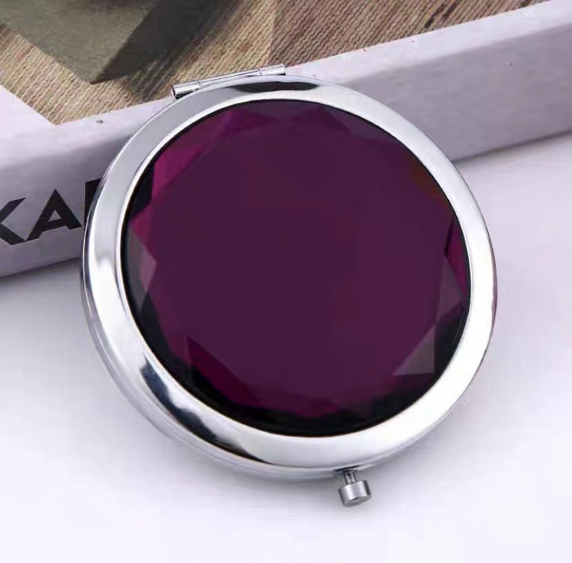 Espejo de maquillaje plegable de cristal espejo de maquillaje de metal pequeño espejo pequeño portátil pequeño regalo de regalo espejo de maquillaje palabras grabadas