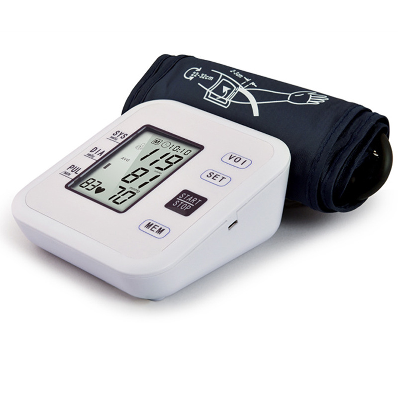 英文手臂式電子血壓測量儀家用亞馬遜全自動臂式血壓計可代發