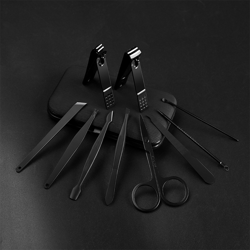 Acero inoxidable casero regalos para hombres alicadores de uñas oblicuos conjunto de cortadores de uñas cortadores de uñas