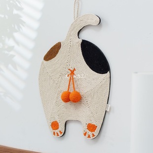 Cute Cat Eggs Wear-resistant Cat Scratching Board Rough Sisal No Dumping Cat Nest Wall-hanging Claw Grinding Integrated Cat Toy