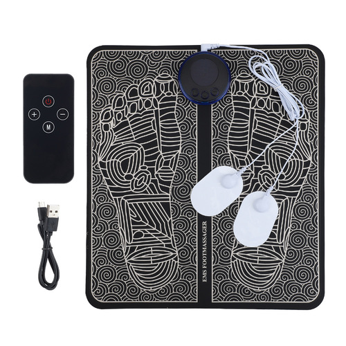 Cross-border EMS massage foot pad, smart foot massage pad, remote control type with electrode patch, pulse foot massage machine