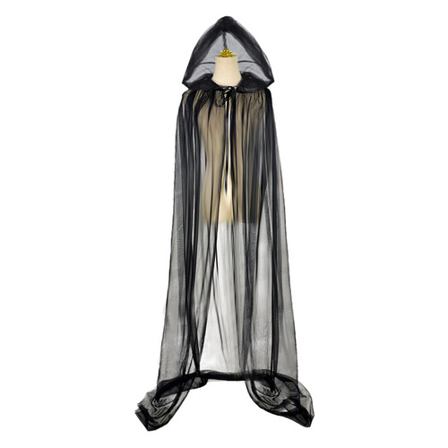 New European and American Mesh Halloween Cloaks & Capes — Witch Cosplay, Masquerade, and Performance Outfits