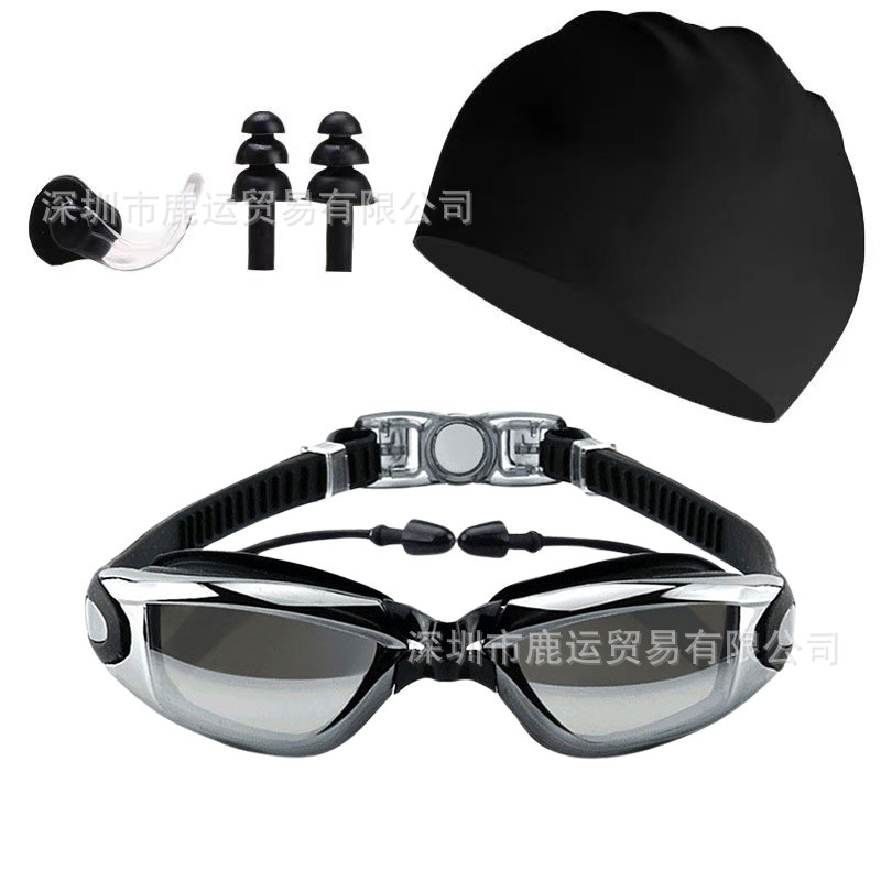 Black silver-plated four-piece set