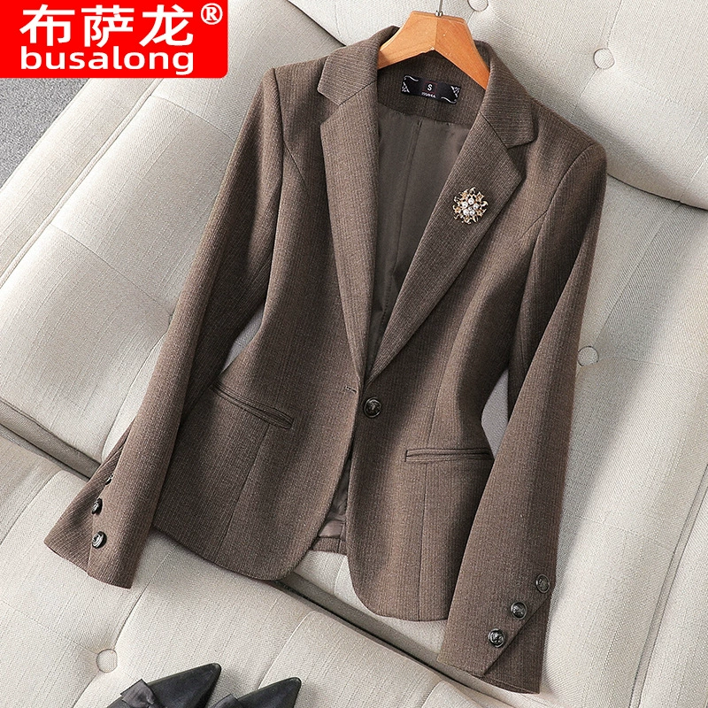 Новый стиль busalong женский длинный рукав профессиональный костюм formal wear женский пиджак комбинезоны 8601