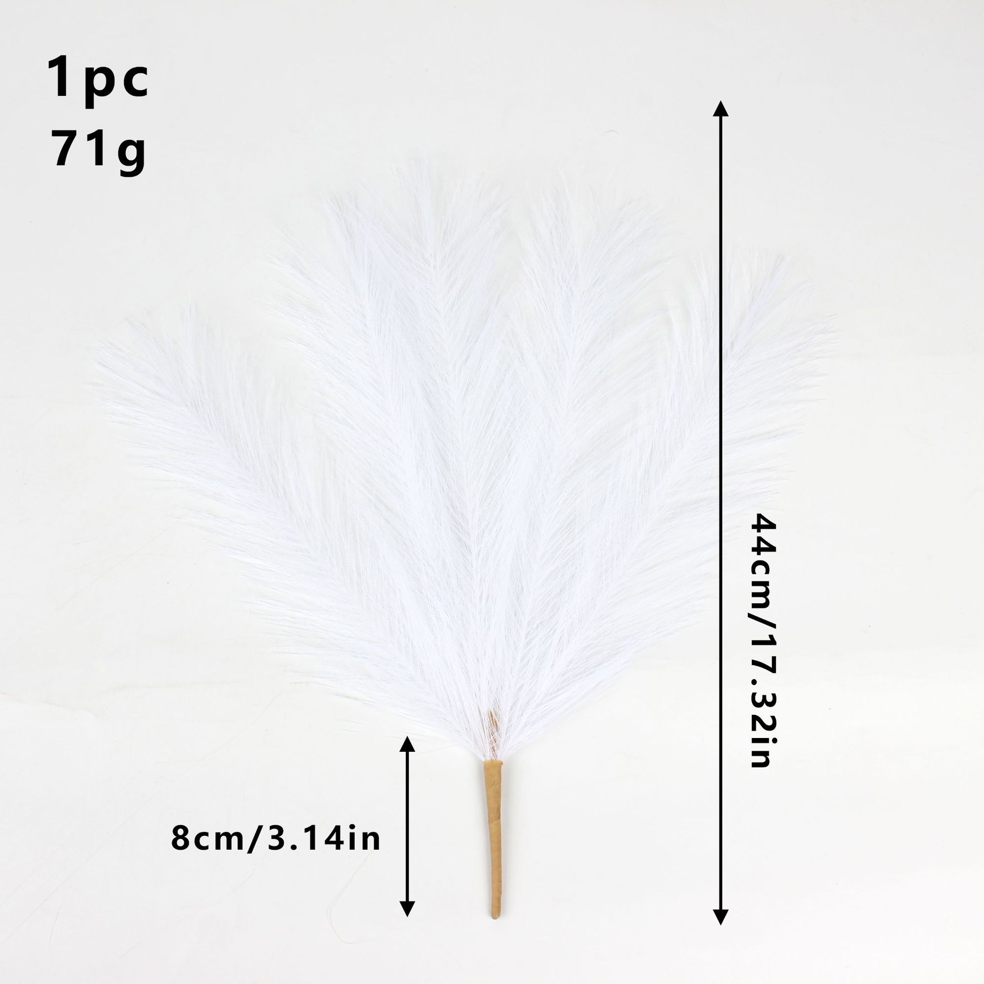 흰 팜파스 포크 5개