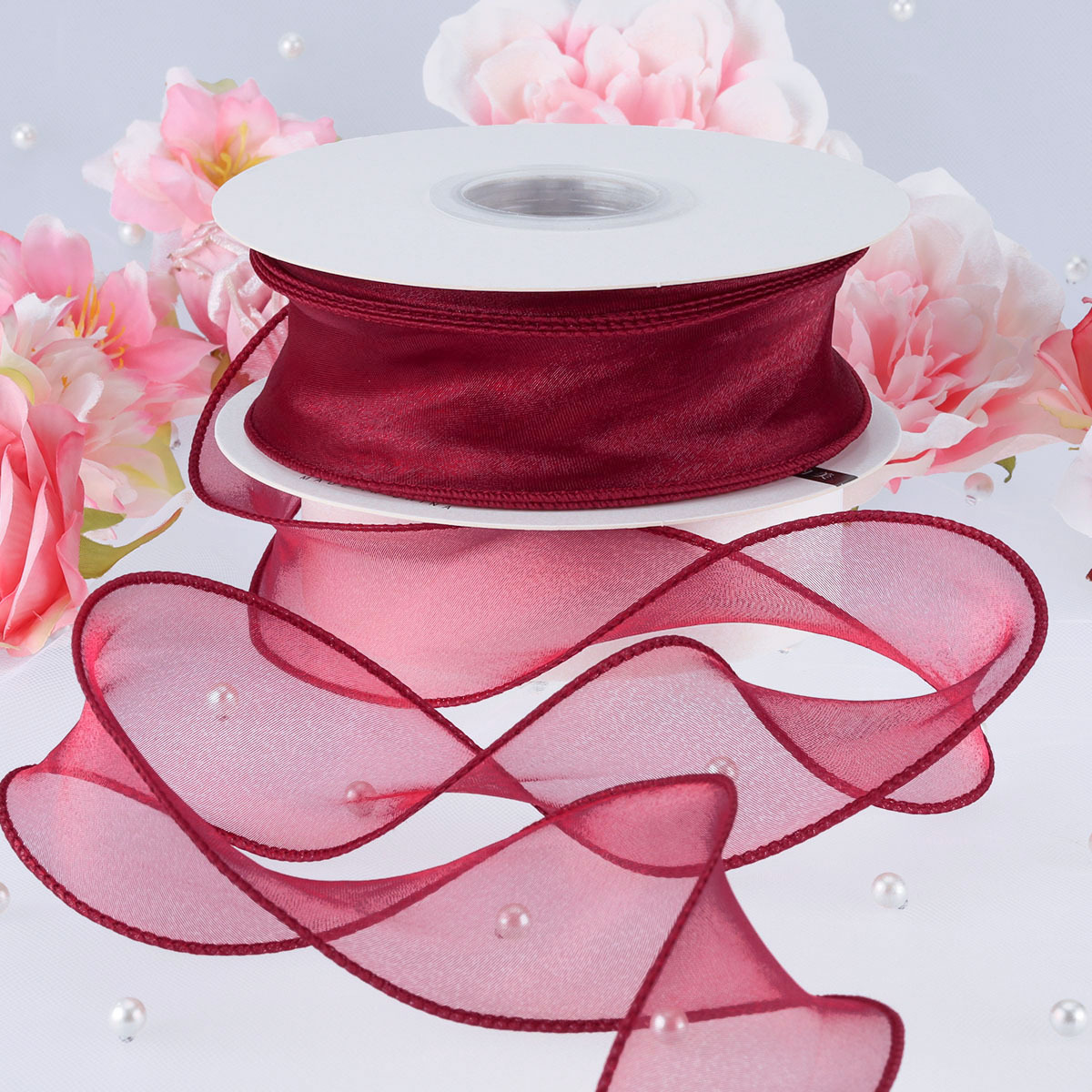 4cm Fish Tail Ribbon Edge Wave Fabric Tied Fresh Flower Bouquet Floral Ribbon Gift Butterfly Knot Fabric Ribbon Packaging Ribbon