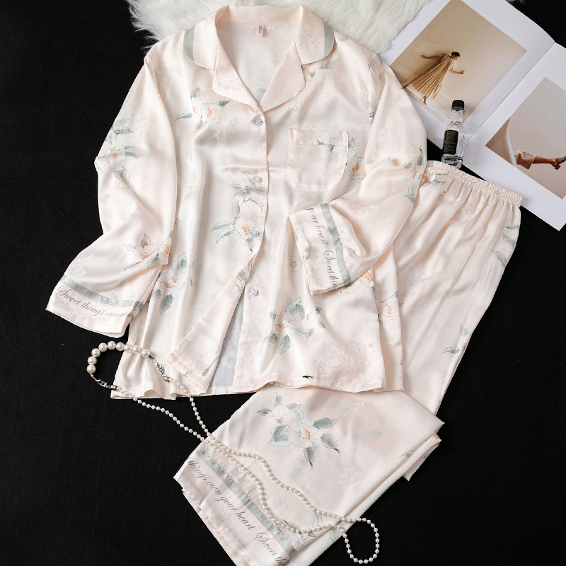 오프화이트 플라워 긴소매 및 바지