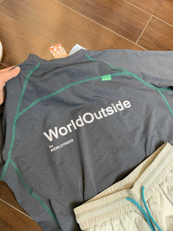 ハイエンドグレー速乾フィットネススポーツ半袖Tシャツイントレンド夏薄手サイクリング速乾ショーツアウトドア機能パンツ|undefined